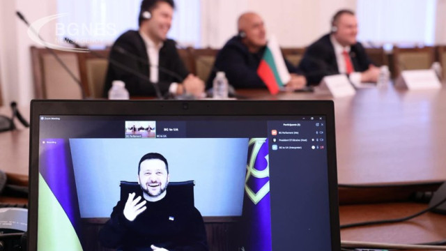 The President of Ukraine Volodymyr Zelensky thanked Bulgarian political leaders for their support during a video conference call