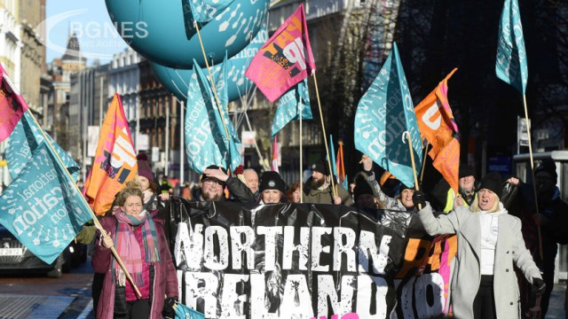 Hundreds of thousands protest in Northern Ireland