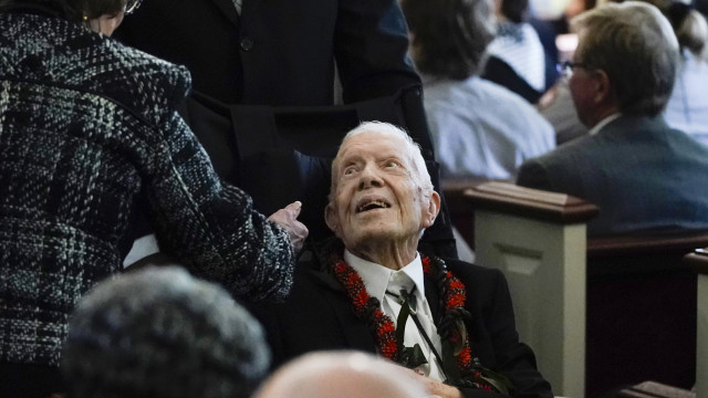 Former US President Jimmy Carter is marking a year in hospice