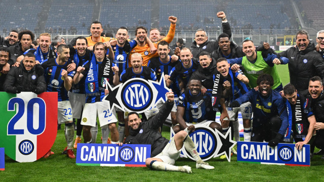 Inter celebrates 20th Serie A championship after beating city rival Milan