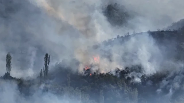 The waste processing plant near the Bulgarian village of Tsaratsovo, which caught fire last night, has been completely destroyed