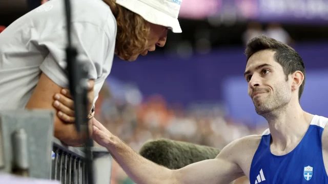 Miltiadis Tentoglou defended his Olympic long jump title, the 26-year-old Greek