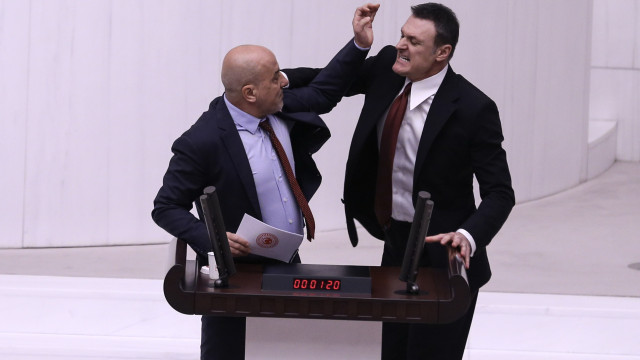 Deputies fought in the Parliament of Turkey