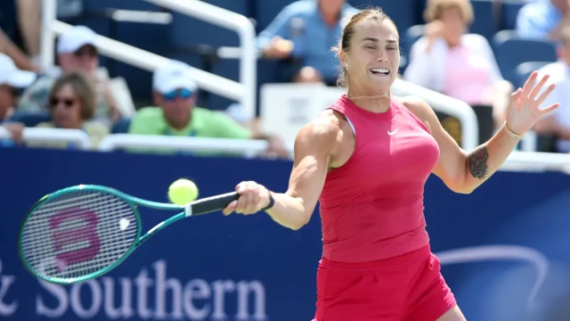 Aryna Sabalenka triumphed at the high-profile tennis tournament in Cincinnati after overcoming host Jessica Pegula in straight sets, 6-3, 7-5, in about an hour and 15 minutes of play