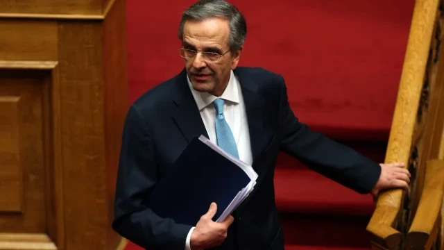 Greece's ruling New Democracy party excludes former PM Antonis Samaras