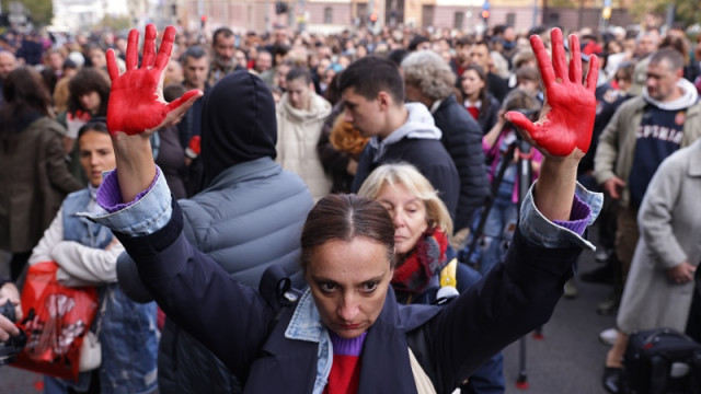 Massive protest in Serbia over Novi Sad train station tragedy