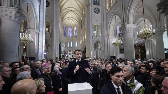 Macron made a first inspection of the restored Notre Dame