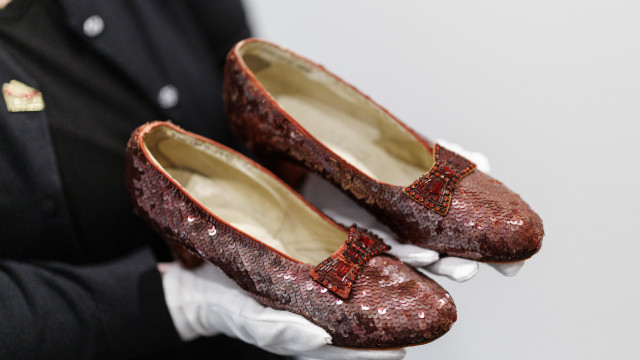 Ruby slippers from the film "The Wizard of Oz" sold for a record $32.5 million