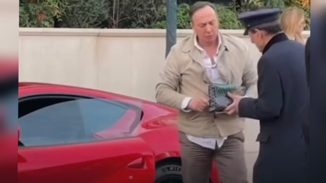 Former head of Macedonian services Sasho Miyalkov with a Ferrari for millions in Monte Carlo