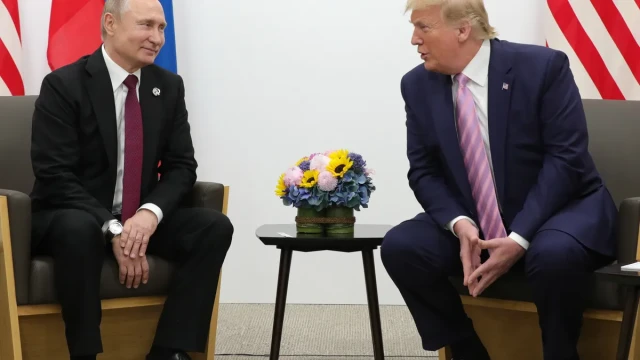 A meeting between Trump and Putin is underway