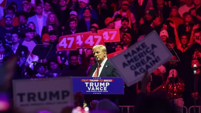 Trump takes the oath of office as President of the United States